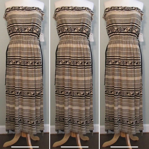 Free People New Romantics Woven Beach CoverUp Top Dress Elastic Halter Boho - Picture 5 of 8